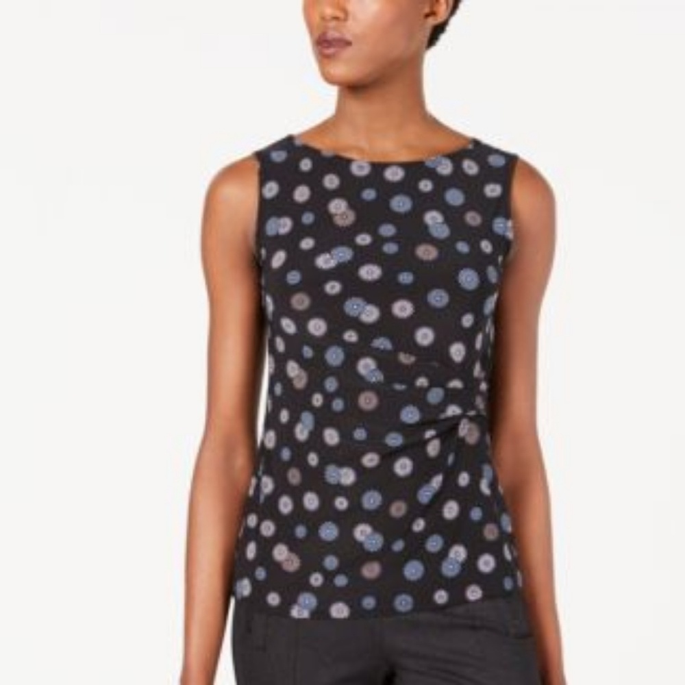 NWT ANNE KLEIN Black Sleeveless  top|XXS